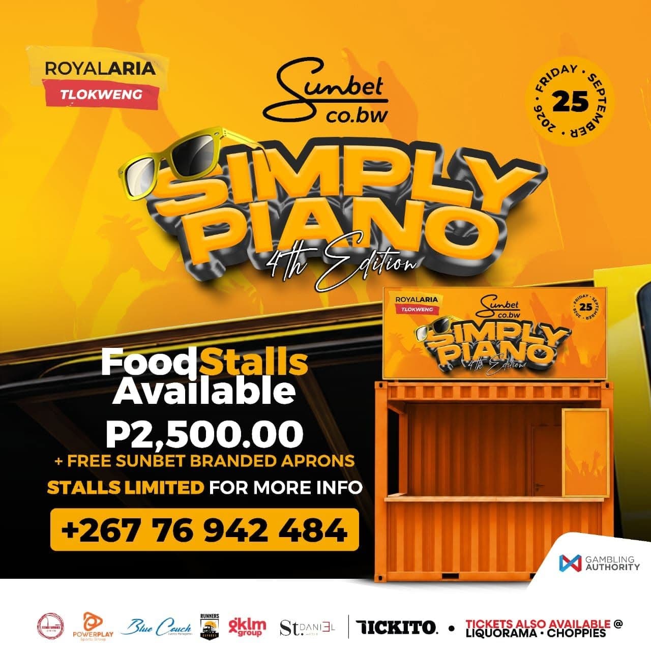 Simply Piano 4.0 food stall application flyer