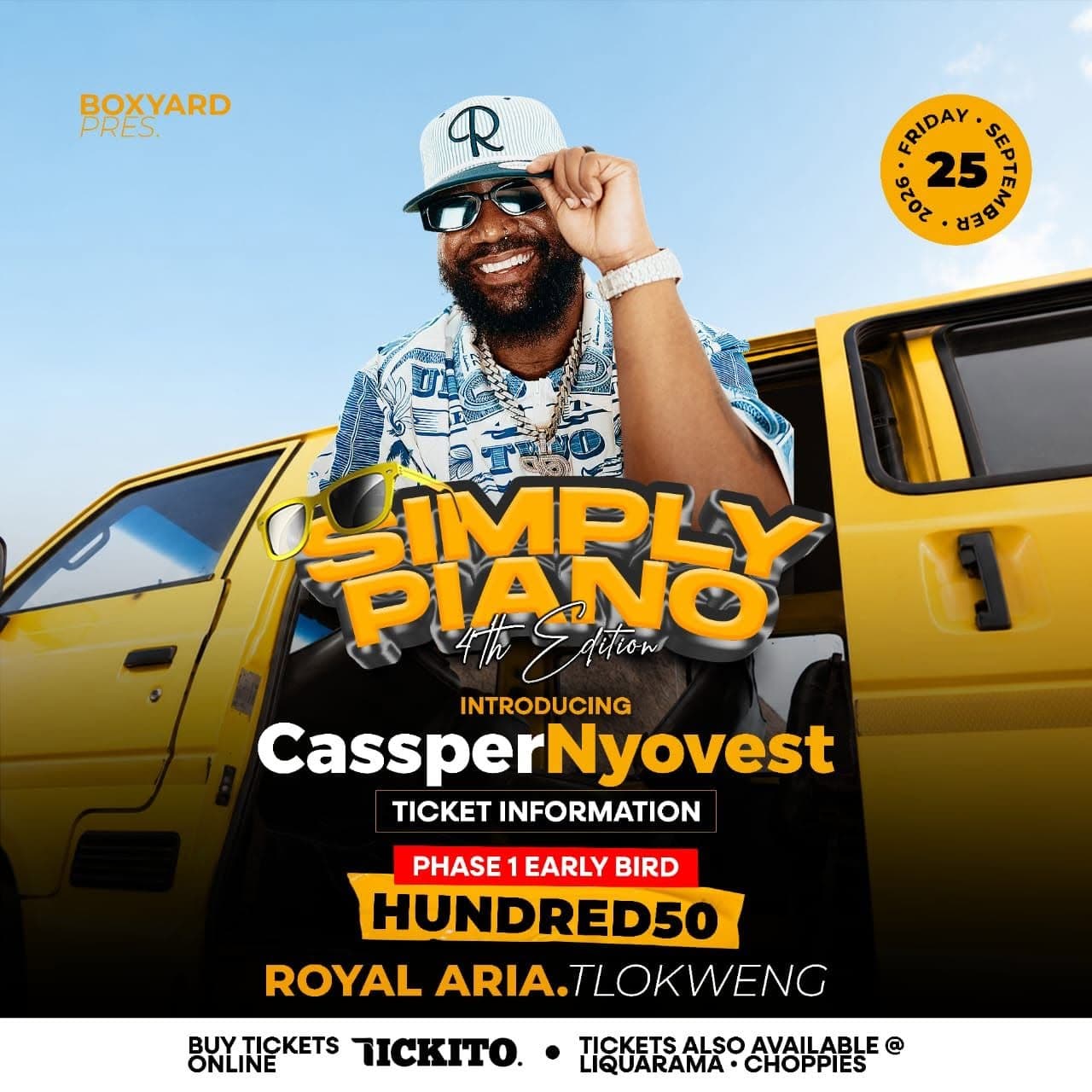 Cassper Nyovest — official Simply Piano announcement artwork